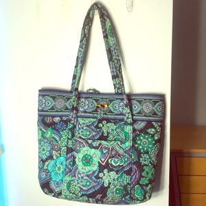 NWOT VERA BRADLEY BLUE RHAPSODY LARGE TOTE BAG! THE VERA TOTE